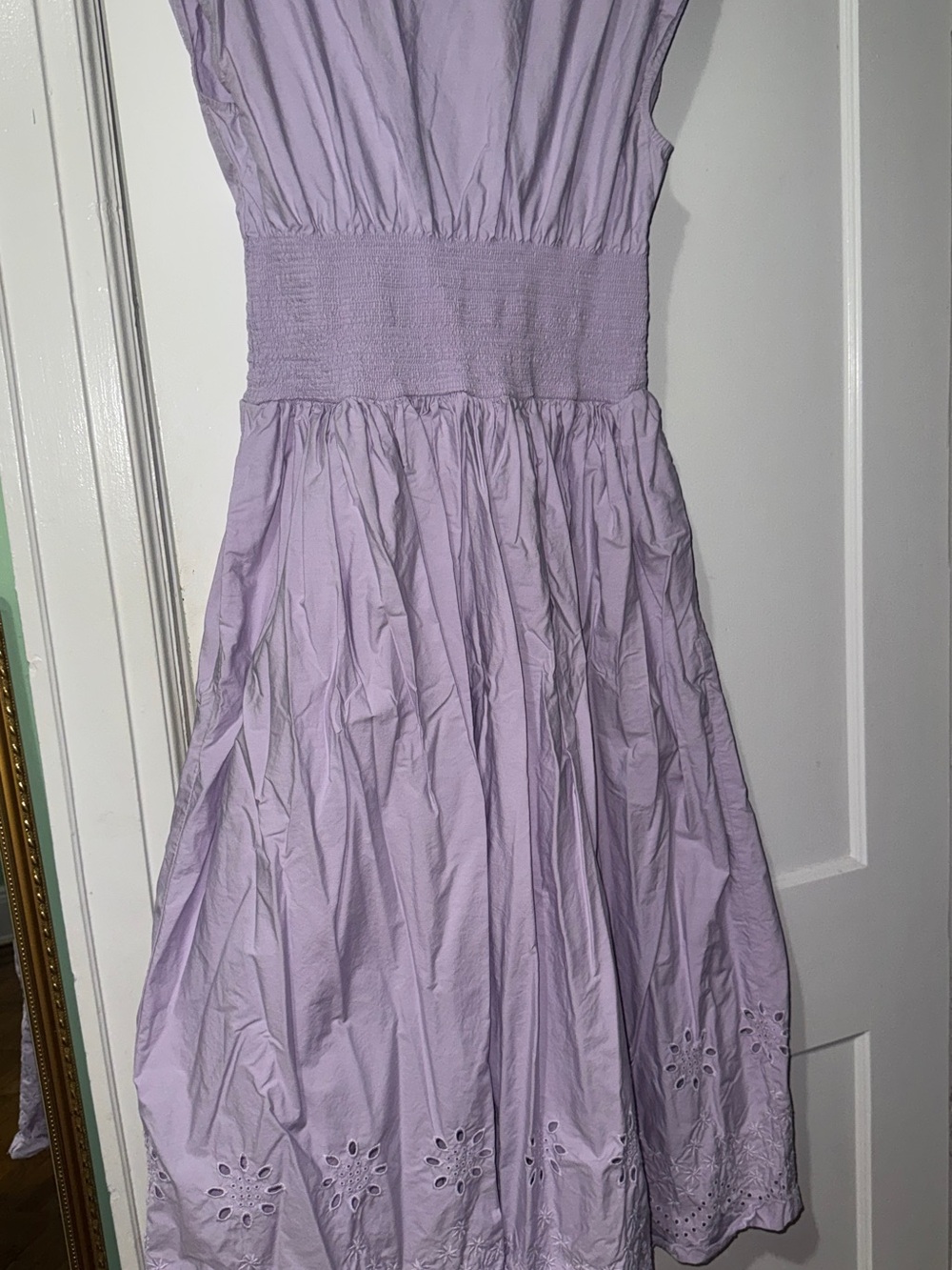 Jcrew Lavender Smocked Waist Dress